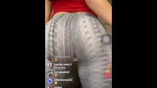 bbystar1027 clapping her cheeks on IG live!