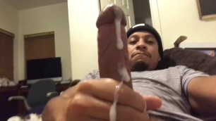 Jerking my thick cock (Explosive Sticky Cumshot)