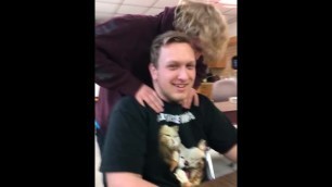 Hot blonde boy massages thiccc master