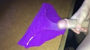 Cumshot on panties I found in the schools laundry room 2