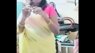 Swathi naidu sexy in yellow saree