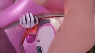 D.Va Stuck in Her Mech and Ass Fucked