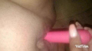 Solo masturbation with vibrator and anal