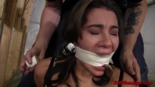 abducted sahrye kept mouth stuffed gagged and hogtied