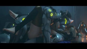 Genji Fucks Mercy Overwatch (Blender Animation W/Sound)