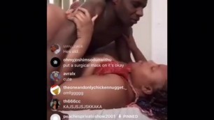 Fat bitch gets fucked on Instagram LIVE