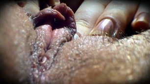 (MACRO) Playing with a pussy and a clitoris (relax video) - part.2