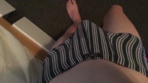 Teen twink boy big boner bulge in underwear