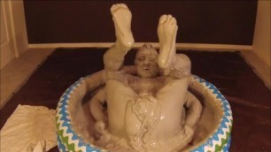 MAN PLAYING IN POOL OF CLAY - PT 1