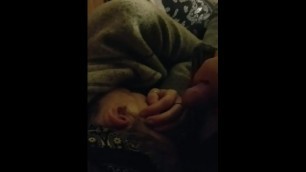 Jizz on sis in laws face while sleeping