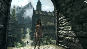 Skyrim Solitude nude walk