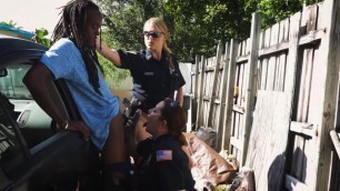 BLACK PATROL - Cougar Cops Maggie Green and Joslyn Bust A Rastafarian