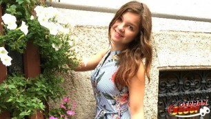 GERMAN SCOUT - 18 Jahre junge Renata ANAL gefickt bei Strassen Casting