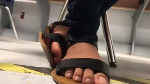 Candid feet in class 10