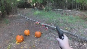 Pumpkin Carving Contest with GUNS!