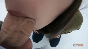 Outdoor ! ! ! After college classmate fill my mouth full of cum in park 4K