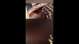 Black guy jerking cock live on periscope