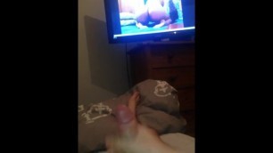 Teen plays and teasers his cock till it explodes over Queen Dom pics