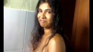 srilanka girl with her boy friend in bath