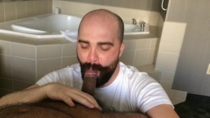 Blowing uncut latino cub in my hotel room