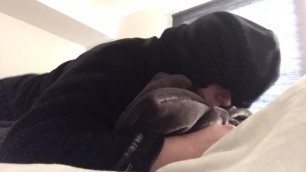 FLEECE FETISH Man Grinds Soft Blanket MOANING and CUMMING