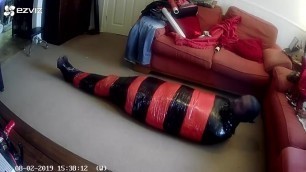 Mummified tight in pallet wrap escape challenge 2