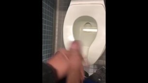 Jerking off at work bathroom