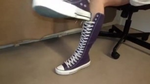 Sexy Converse Knee Hi boots shoeplay