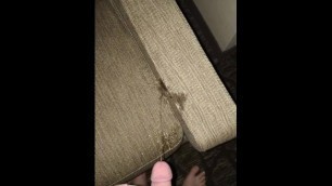 Small piss squirt on hotel couch