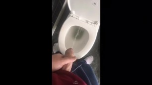 Irish lad with big thick dick takes a piss on snapchat