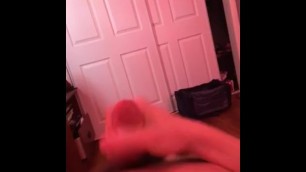 Horny guy cums on his hand
