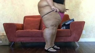 Tall amazon BBW with big soft arms and a fat ass does try on & let it rip