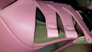 Pink gladiator heel