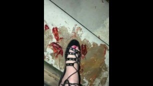 Gladiator sandal pov dead crawfish crush