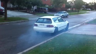 Smoking civics engine gets fucked hard by oil