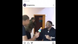 Nigga gets dominated by 10 other niggas with dildos stretching out his hole