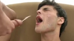 gays jerkoff and cum on own face gays jerk and feed buddy