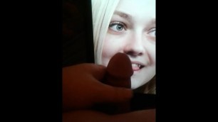 Dakota Fanning Cum Tribute Facial