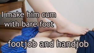 I made him cum on my bare feet