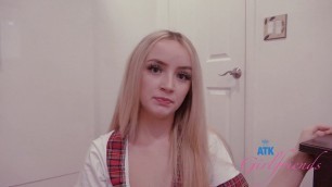 Amateur blond Maria Kazi roleplays and hooks up during this super hot session, blowjob and fucked GFE POV