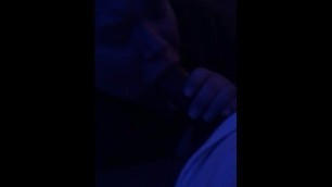 Sucking a Delicious Black Straight Dick in the Blue Light