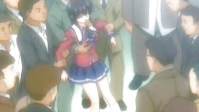 Anime schoolgirl fucked by multiple dicks