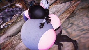 2B massive body inflation (breast, butt and belly inflation) - By Imbapovi