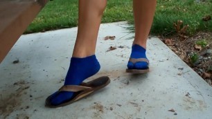 Missbrookexoxo's socks in sandals