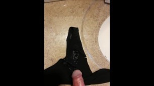 Shot my load in ex wifes dirty thongs she left