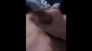 Young White stud jerks and cums on himself