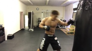 Muscle Hunk Boxing Heavy Bag Training