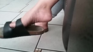 Her feet in sandals